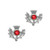 July thistle birthstone earrings