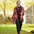 Pink tartan stole
