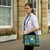 Harris Tweed 'Findhorn' Midi Tote Bag in Faded Green Stewart