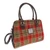 Harris Tweed 'Findhorn' Midi Tote Bag in Red & Green Tartan