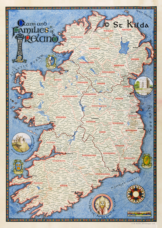 Irish Map Scottish Lion