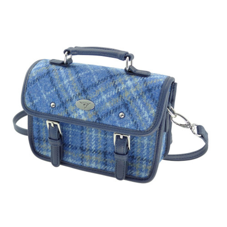 Light Blue Plaid satchel