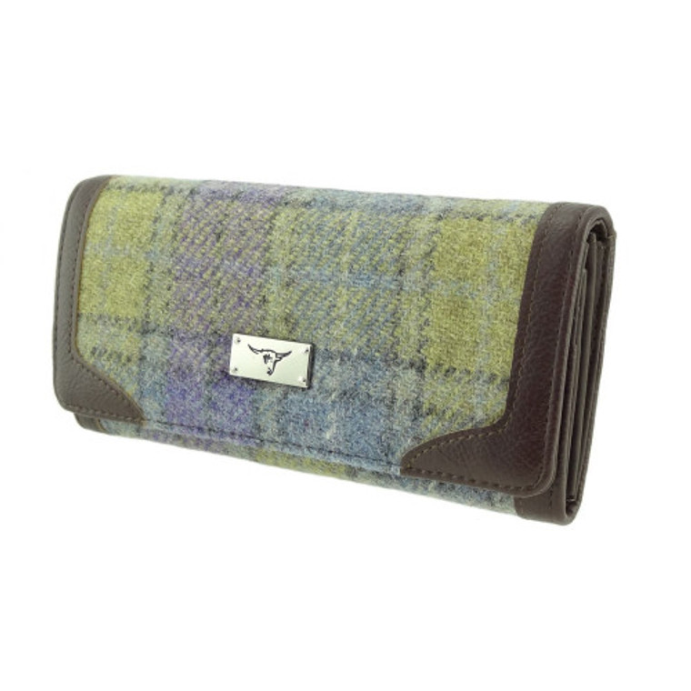 Lilac tartan wallet