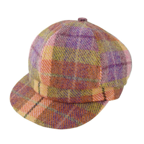 pastel tartan cap