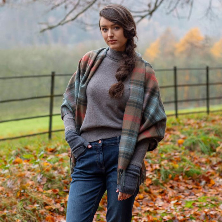 Lochcarron Hunting Weathered Tartan Lambswool Stole