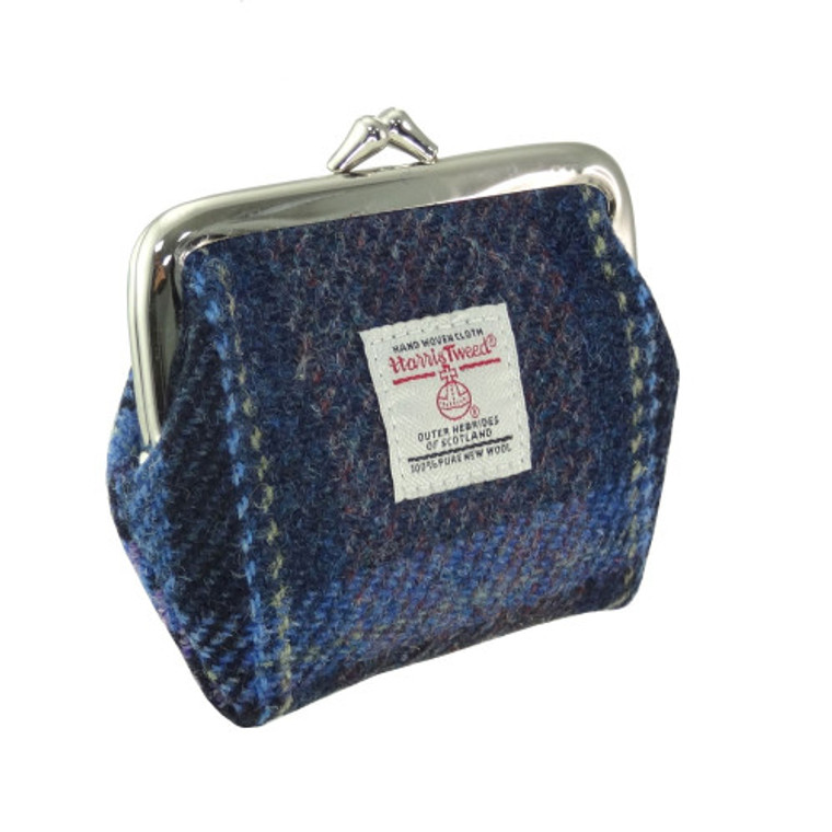 Blue and Purple Tartan coin purse