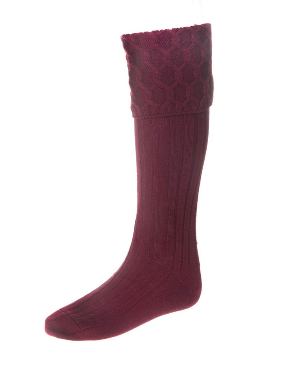 Lewis  Kilt Hose Burgundy