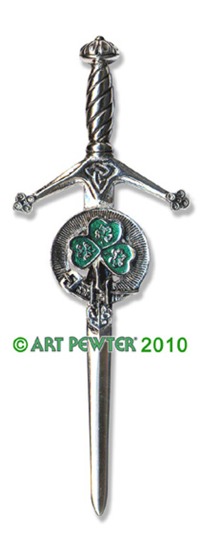 GREEN SHAMROCK Clan Kilt Pin
