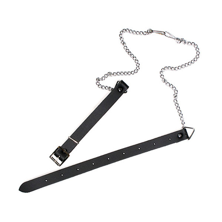 Sporran Chains - Black Leather
