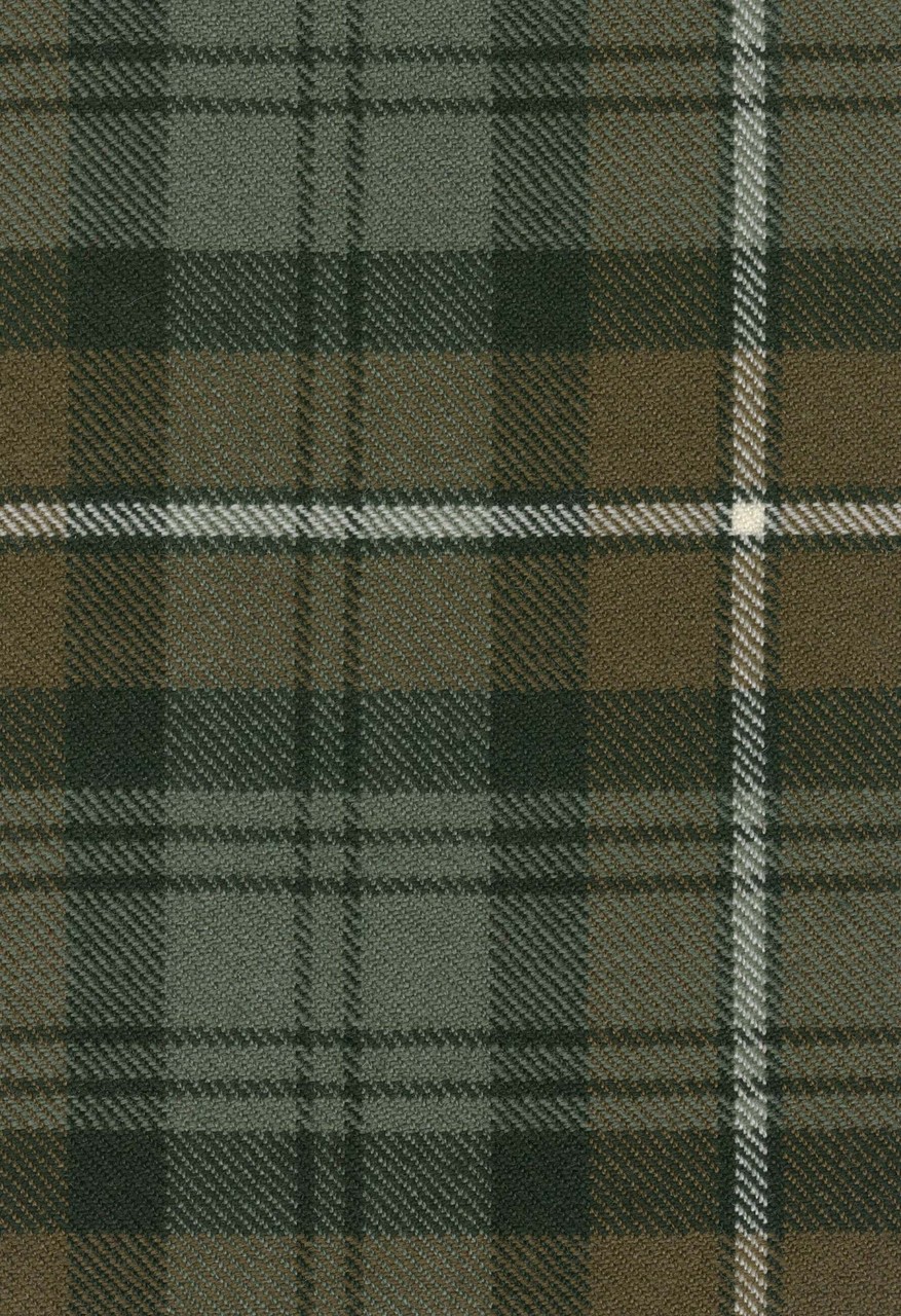 King & Priory Papillon A Quadri Verde Oliva E Marrone - Tweed, Regolabile Fino A 48,3 Cm - 5