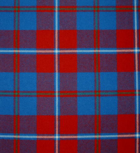 Galloway Red Tartan Crest Premium Quilt - Gold Thistle Style