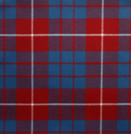 Hamilton Red Clan Tartan Tie - 100% Wool Scottish Tie For Men 56 Inch - View #6