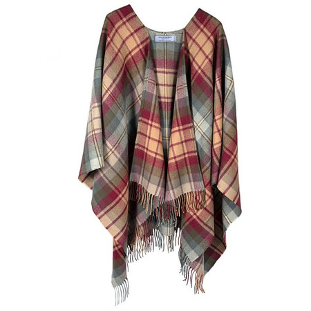 Auld Scotland Lambswool Serape Throw Cape, Warm Blanket, Comfortable ...