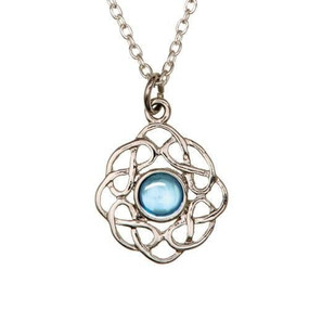 March celtic birthstone pendant