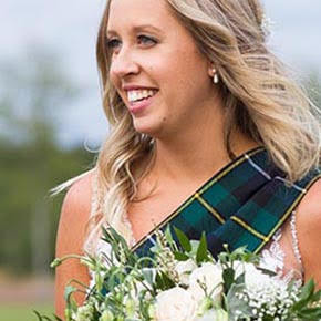Tartan Wedding Sash: Scottish Lion