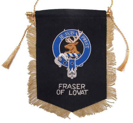 Embroidered Fraser of Lovat Clan Banner Scottish Lion