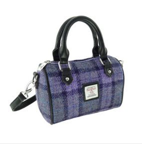 purple check purse