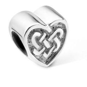 Celtic Knot Heart 925 Sterling Silver Pandora Fit Charm 