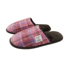 Pink Check Slippers