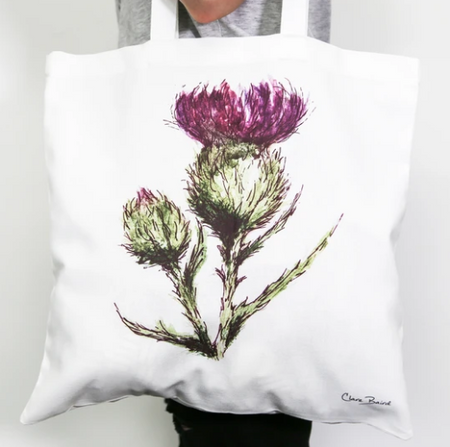 Scott Green Modern Tartan Leather Tote Bag Thistle Royal Style main image 0