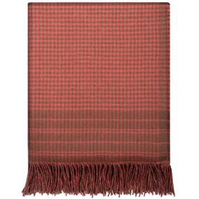 Red plaid Scottish blanket