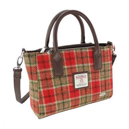 【APERTY】Sサイズ WIDE BAG TARTAN BROWN LB1228-COL141__24803.