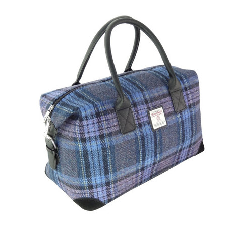 Tartan Scottish Blue Gold Red Plaid Purse Crossbody Canvas Saddle Bag