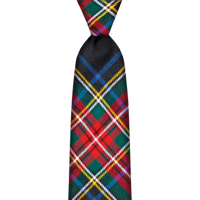 Stewart Muted Blue Tartan Classic Tie