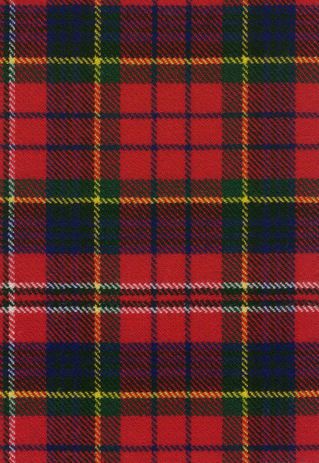 MacPherson Red Modern Tartan Fabric Swatch