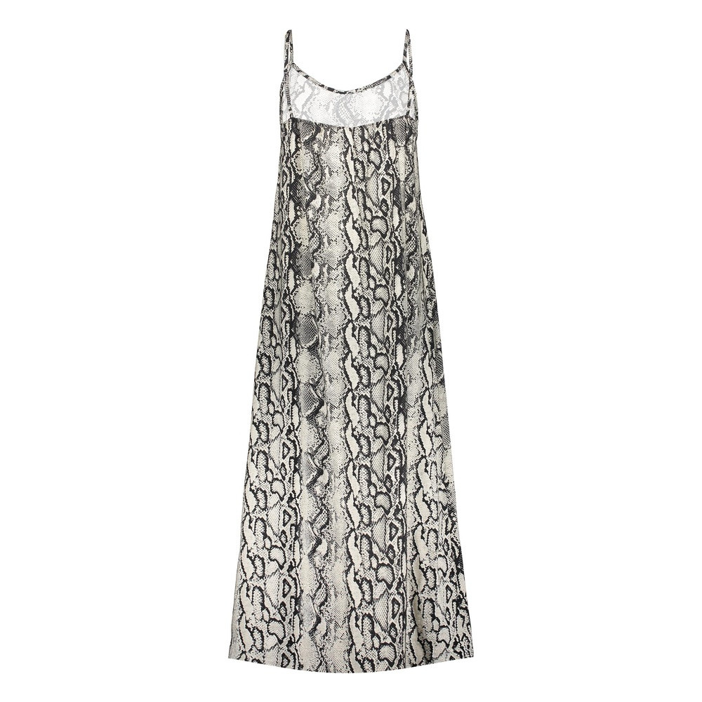 Maxi Dress Geisha Rok Zebra Print Geisha Dames Maxi-dress Met V