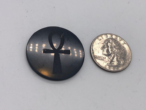 EGYPTIAN CROSS/ANKH ENGRAVED CELL PHONE STICKER, 30 MM