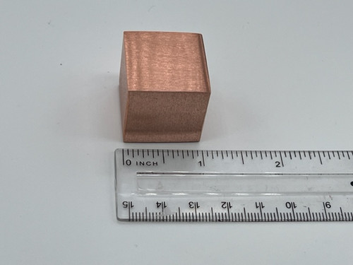 COPPER CUBE FINE POLISHED, SMALL, ONE INCH