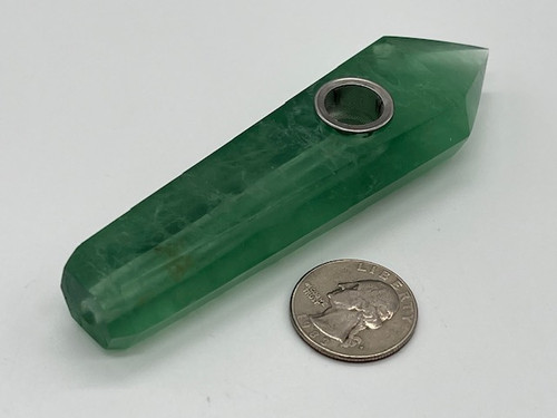 GREEN FLUORITE SMOKING PIPE