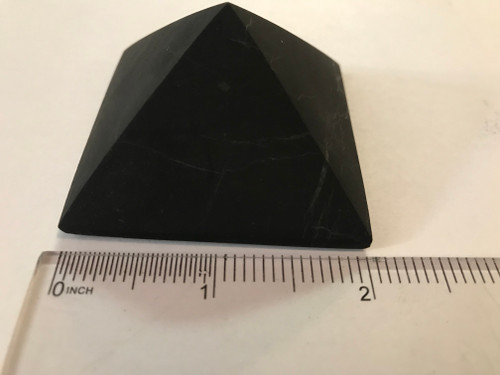 UNPOLISHED SHUNGITE PYRAMID, 5 CM