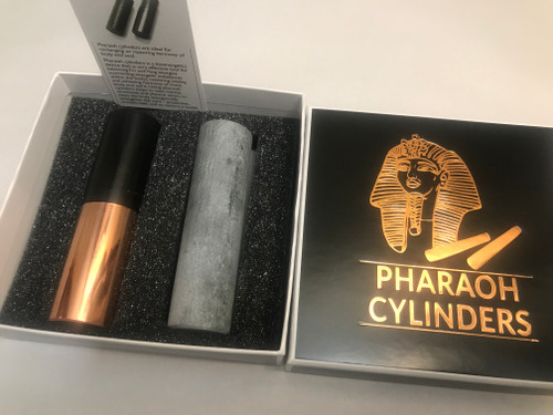 PHARAOH CYLINDERS, LEVEL 3, 4 INCHES, WITH COPPER/SHUNGITE AND TALKOCHLORITE