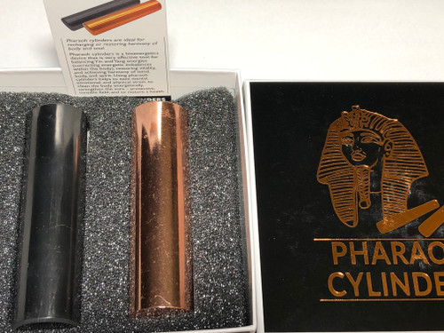 CYLINDERS HARMONIZERS, SHUNGITE AND COPPER, 4 INCHES