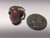 RHODONITE STERLING SILVER RING, SIZE 8 
