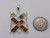 BALTIC AMBER (COGNAC, YELLOW, AND GREEN COLORS COMBINATION) STERLING SILVER PENDANT