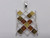 BALTIC AMBER (COGNAC, YELLOW, AND GREEN COLORS COMBINATION) STERLING SILVER PENDANT