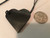 HEART SHUNGITE FLAT PENDANT, LARGE