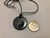 YIN YANG, ROUND,  SHUNGITE PENDANT, ENGRAVED