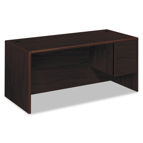 10700 Series "L" Workstation Desk with Three-Quarter Height Pedestal on Right, 66" x 30" x 29.5", Mahogany [SKU: HON10783RNN]