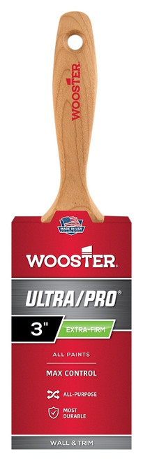 WOOSTER 4157-3 Paint Brush, 3 in W, 3-3/16 in L Bristle, Nylon Bristle, Varnish Handle [SKU: ORG4488110]