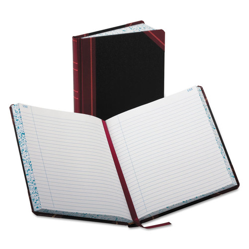 Account Record Book, Record-Style Rule, Black/Red/Gold Cover, 9.25 x 7.31 Sheets, 300 Sheets/Book [SKU: BOR38300R]