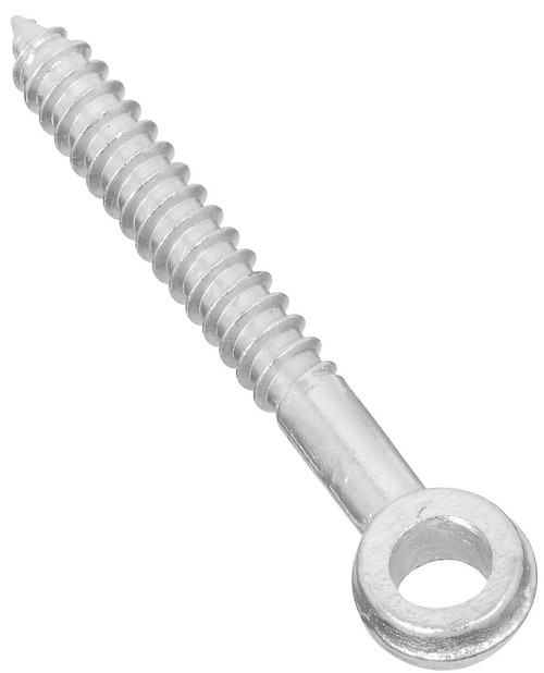 National Hardware 296BC Series N131-193 Screw Eye, 3 in L Thread, 4 in OAL, Steel, Zinc [SKU: ORG2164135]