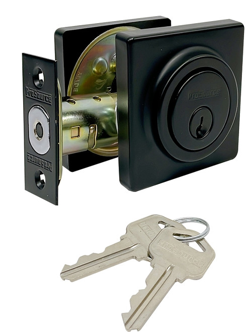 ProSource Deadbolt, Double Cylinder, GD3, Matte Black [SKU: ORG7420912]