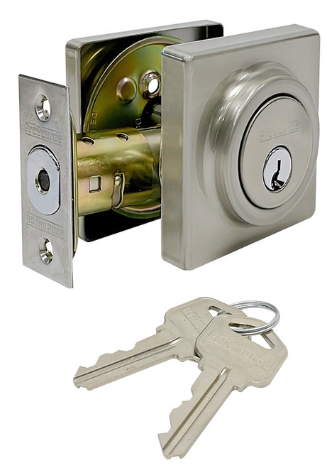 ProSource Deadbolt, Single Cylinder, GD3, Satin Nickel [SKU: ORG7421217]