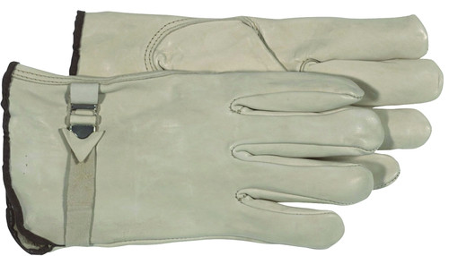 BOSS 4070M Driver Gloves, M, Keystone Thumb, Open Cuff, Cowhide Leather, Tan [SKU: ORG9453473]
