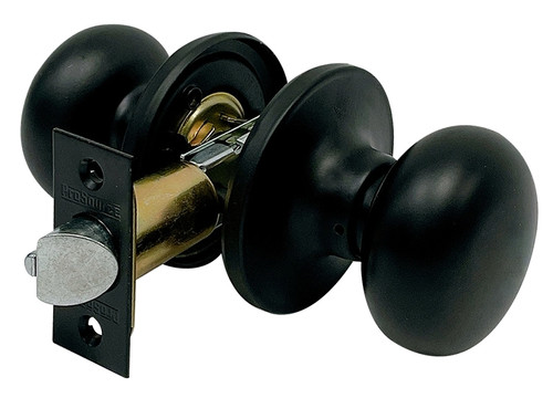 ProSource Passage Lock, Tubular Knob, Matte Black [SKU: ORG7420698]