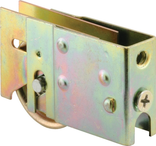 Prime-Line D 1822 Roller Assembly, 1-1/2 in Dia Roller, 5/16 in W Roller, Steel, Yellow, 1-Roller, Plain Back Mounting [SKU: ORG2042182]